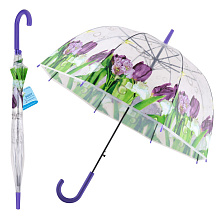 Зонт Фиолетовый букет, полуавтоматический, диаметр 80 см