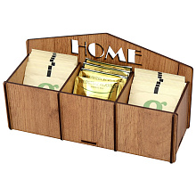 Подставка для чайных пакетиков HOME, 3 секции, 12,5х23х8см