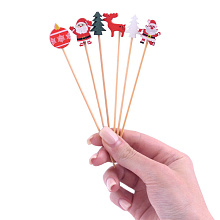 Шпажки для канапе Новогодние игрушки, 12 см, 24 шт