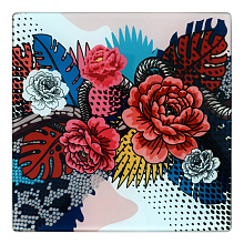 Доска разделочная, подставка под горячее Тайны джунглей, 18х18 см