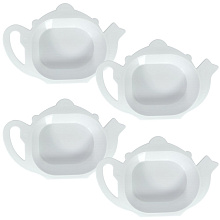 Набор подставок для чайных пакетиков (4 шт) Белые