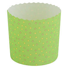 Форма для выпечки кулича бумажная Звездочки. Набор 3 шт. Диаметр 9см, высота 9см.