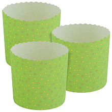 Форма для выпечки кулича бумажная Звездочки. Набор 3 шт. Диаметр 9см, высота 9см.