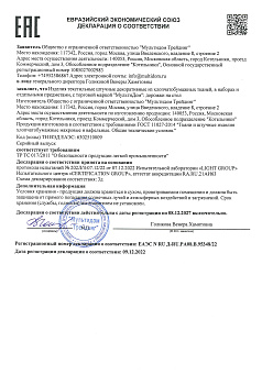 (Россия) ЕАЭС N RU Д-RU.РА08.В.95348-22