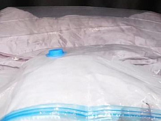 Вакуумный пакет с замком zip-lock и защитным клапаном для хранения вещей многоразовый, 100х100 см - инструкция к применению