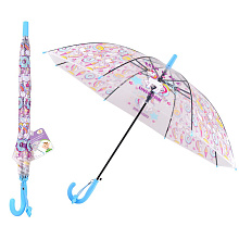 Зонт детский Сны единорожки, полуавтоматический, диаметр 80 см