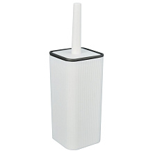 Набор для WC РИФ (белый/серебро), 10х10х33,5 см