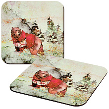 Подставка под горячее С Новым годом! Наилучшего Вашей семье!, 14,5*14,5см