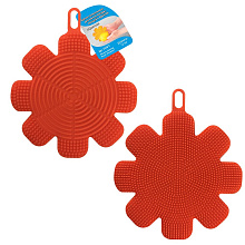 Щетка силиконовая Цветок, диаметр 13,5см