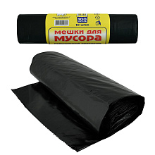 Мешки для мусора, ПВД 65х100 100л 10шт. (ролик)