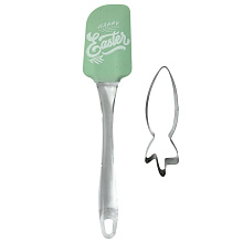 Кухонные принадлежности Морковка. Набор из 2 предметов (лопатка 25x5 см, форма кулинарная 11х3,5х0,5 см.)