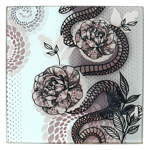 Доска разделочная, подставка под горячее Тайны джунглей, 18х18 см, 18x18x0.5см