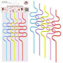 Трубочки для коктейля Зигзаг, 5 шт, 26 см