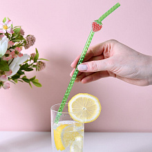 Трубочки для коктейля Ледяные спиральки. Набор 4 шт, 25 см.