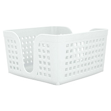 Салфетница Лофт 15 см квадратная (белый), 15х15х8,5 см