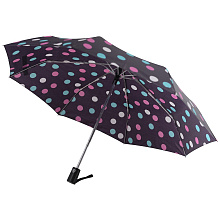 Зонт складной Цветной горошек, автоматический, диаметр 98 см.